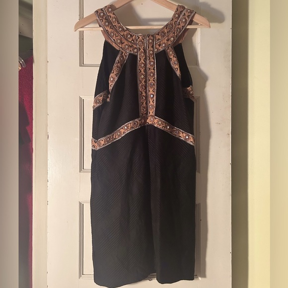 Free People Nefertiti Sleeveless Mini Dress Halter Black, Size Medium - Picture 2 of 7